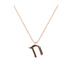 Het - Hebrew Alef-Bet letter diamond Necklace - Het letter